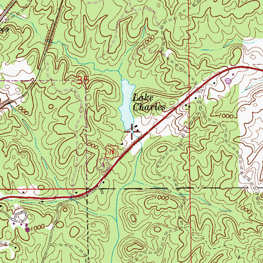 Topographic Map of Bell Dam, AL