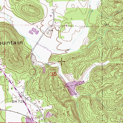 Topographic Map of Albert Cobb Lake, AL