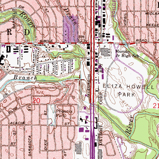 Topographic Map of Tarabusi Creek, MI