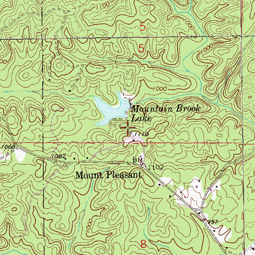 Topographic Map of Aderhold Dam, AL