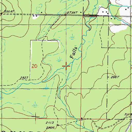 Topographic Map of Taylor Creek, MI
