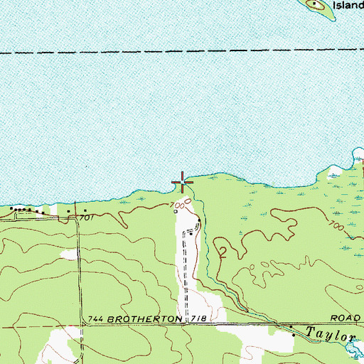 Topographic Map of Taylor Creek, MI