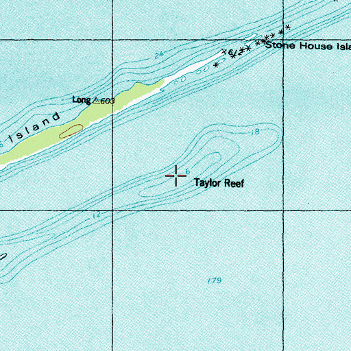 Topographic Map of Taylor Reef, MI