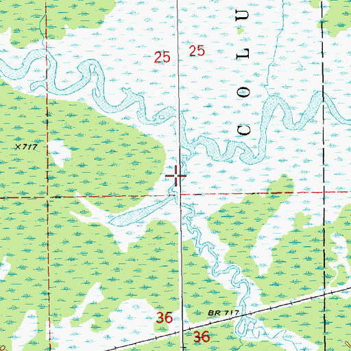 Topographic Map of Teaspoon Creek, MI