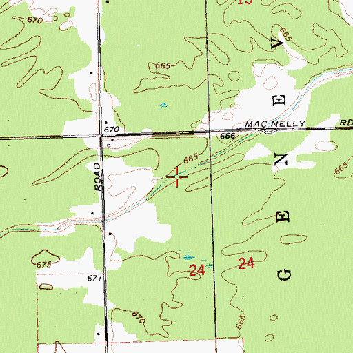 Topographic Map of Teed Drain, MI