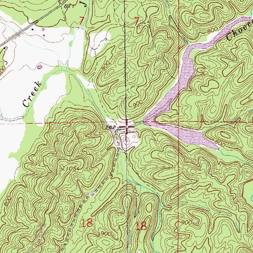 Topographic Map of Choccolocco Number 2 Dam, AL
