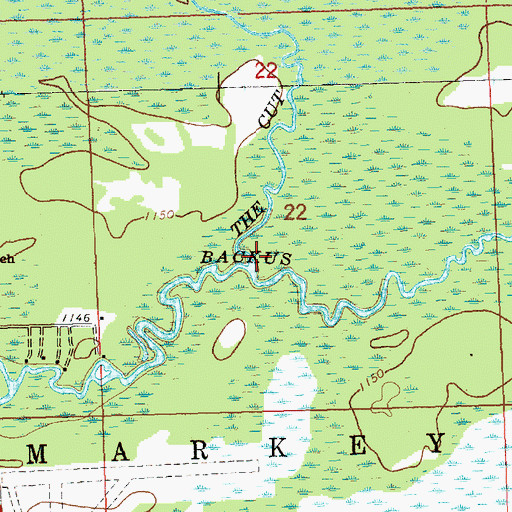 Topographic Map of The Cut, MI