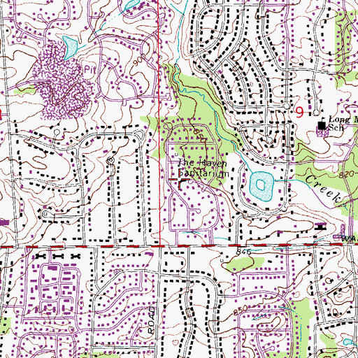 Topographic Map of The Haven Sanitarium, MI