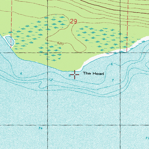 Topographic Map of The Head, MI