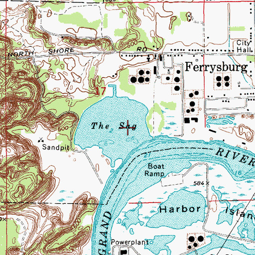 Topographic Map of The Sag, MI
