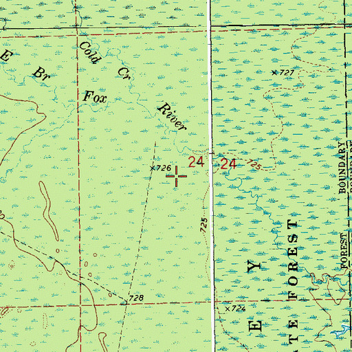 Topographic Map of The Spreads, MI