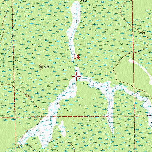 Topographic Map of Third Creek, MI