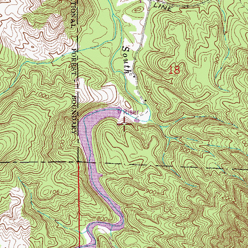 Topographic Map of Terrapin Creek Watershed Dam Number 31, AL