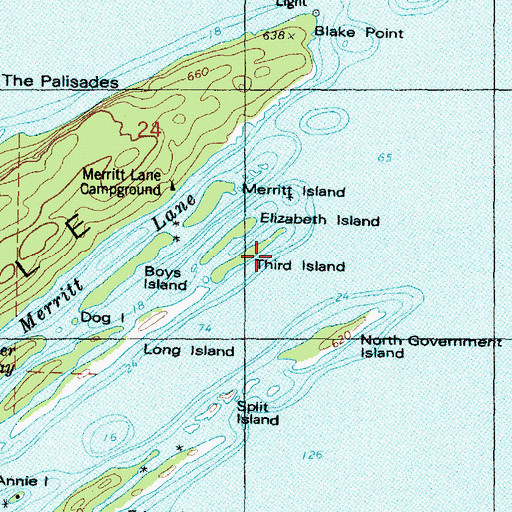 Topographic Map of Third Island, MI