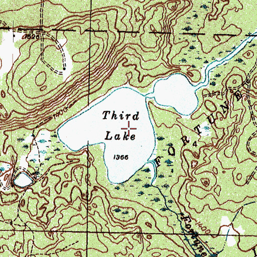 Topographic Map of Third Lake, MI