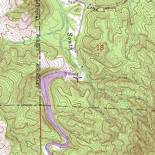 Topographic Map of Terrapin Creek Lake Number 31, AL