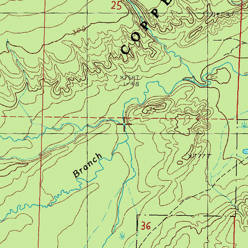Topographic Map of Thirteenmile Creek, MI