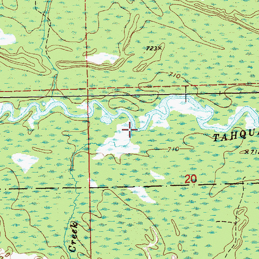 Topographic Map of Thirtynine Creek, MI