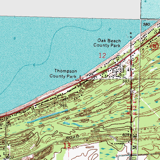Topographic Map of Thompson County Park, MI