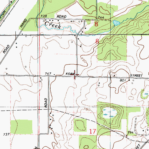 Topographic Map of Thompson School, MI