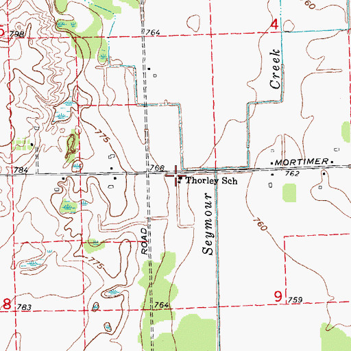 Topographic Map of Thorley School, MI