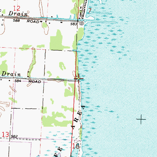 Topographic Map of Thume Drain, MI