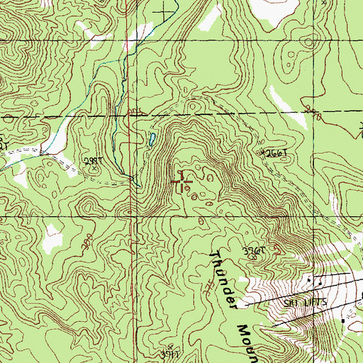 Topographic Map of Thunder Mountain, MI