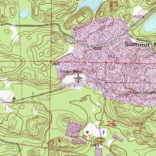 Topographic Map of Tilden Mine, MI