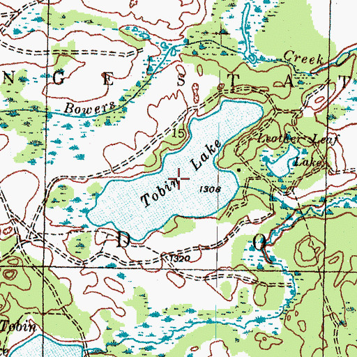 Topographic Map of Kennedy Lake, MI