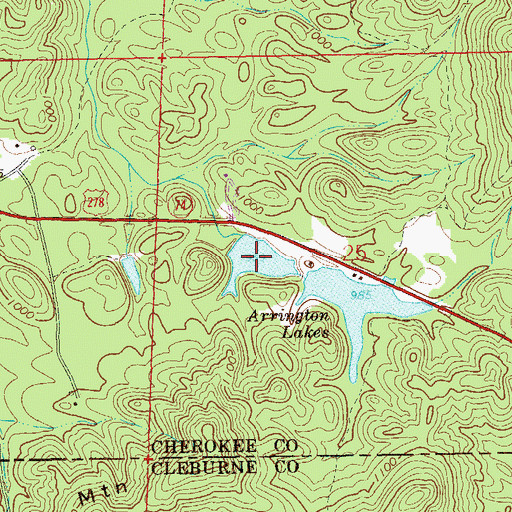 Topographic Map of Arrington Lake Number 1, AL