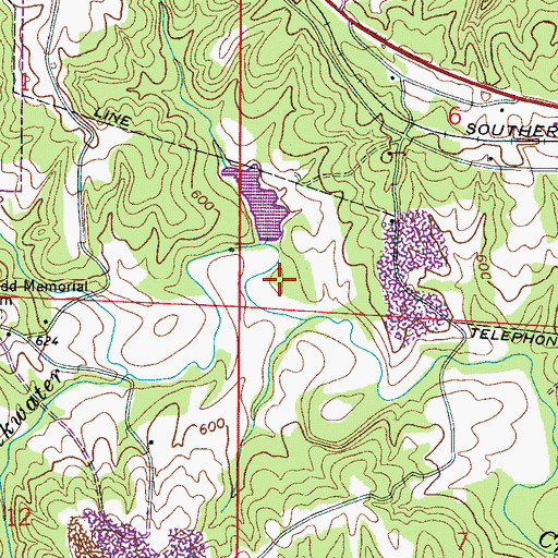 Topographic Map of Barton Fishing Lake Dam Two, AL