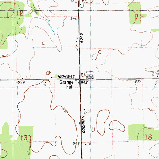 Topographic Map of Town Line Church, MI