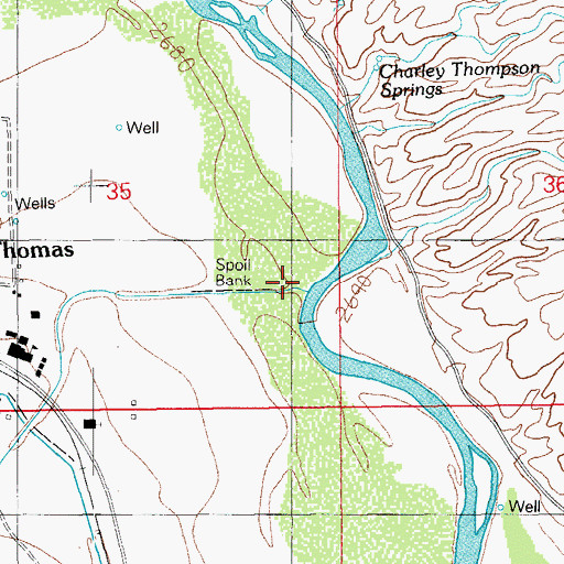 Topographic Map of Black Rock Wash, AZ