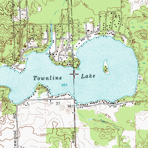 Topographic Map of Townline Lake, MI