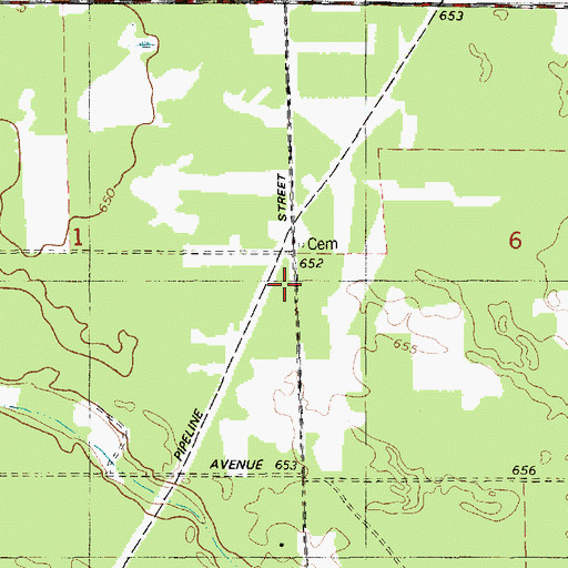 Topographic Map of Tracy School, MI