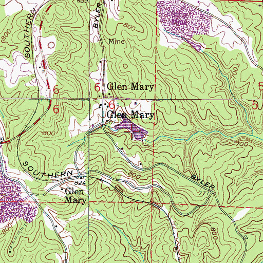 Topographic Map of O L and Ema Hicks Lake, AL