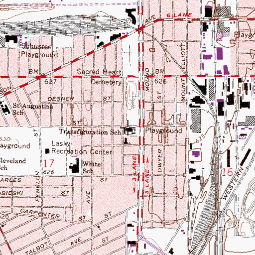 Topographic Map of Transfiguration School, MI