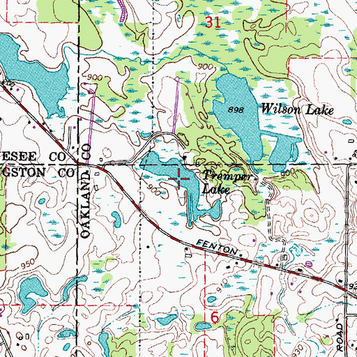 Topographic Map of Tremper Lake, MI