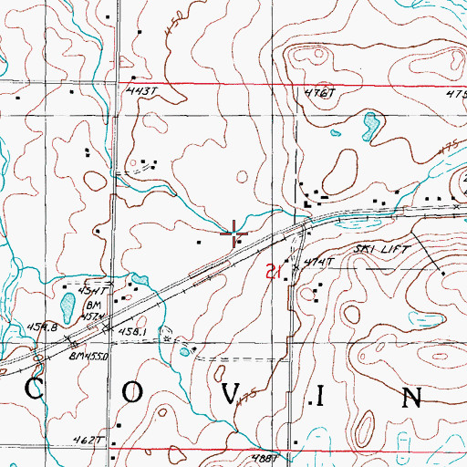Topographic Map of Trinity Church, MI