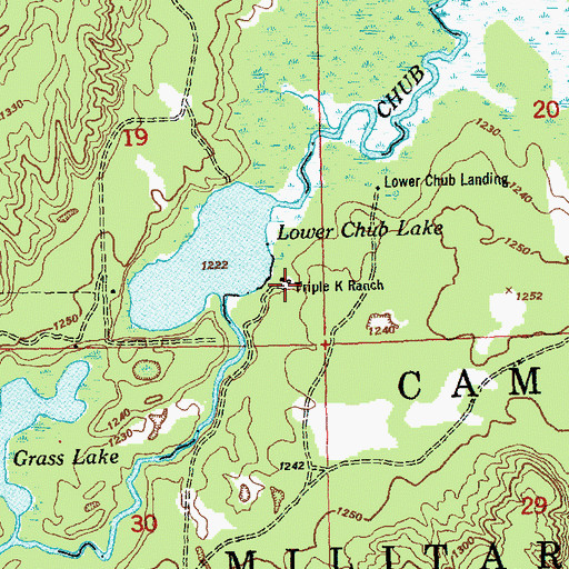 Topographic Map of Triple K Ranch, MI