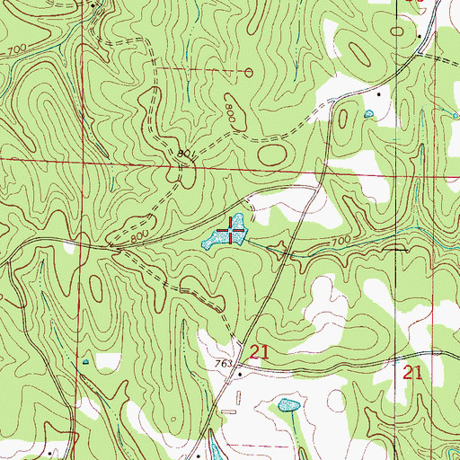 Topographic Map of Lake Galoria, AL