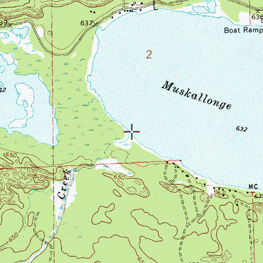 Topographic Map of Trout Creek, MI