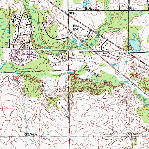 Topographic Map of Trout Creek, MI