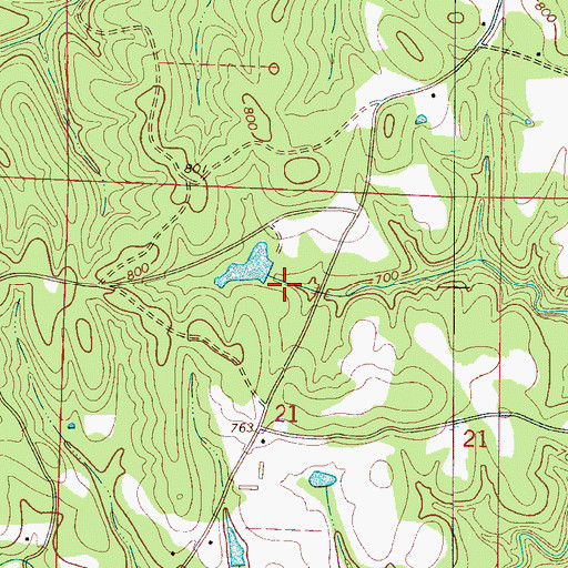 Topographic Map of Lake Galoria Dam, AL