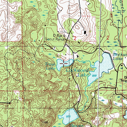 Topographic Map of Trout Lake, MI