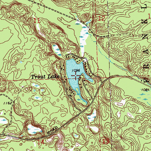 Topographic Map of Trout Lake, MI