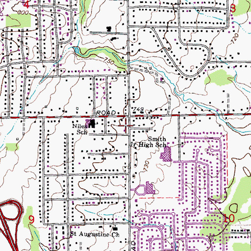 Topographic Map of Troy, MI