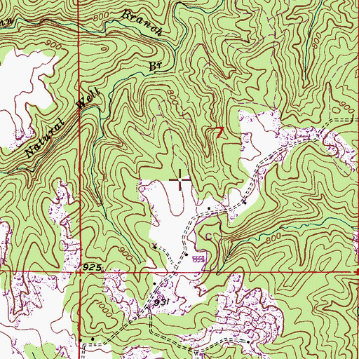 Topographic Map of J W Mayhall Lake Dam, AL
