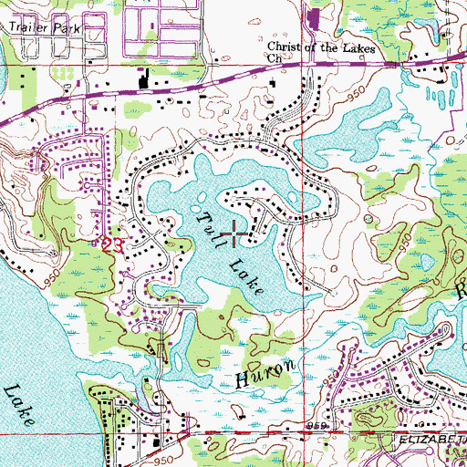 Topographic Map of Tull Lake, MI