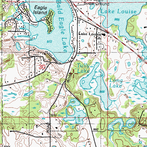 Topographic Map of Tully Lake, MI
